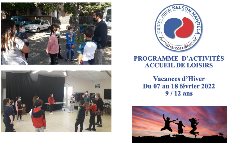 Tout le programme d'accueil de loisirs pour les 9 - 12 ans au centre social Mandela
